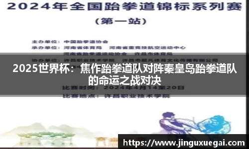 2025世界杯：焦作跆拳道队对阵秦皇岛跆拳道队的命运之战对决